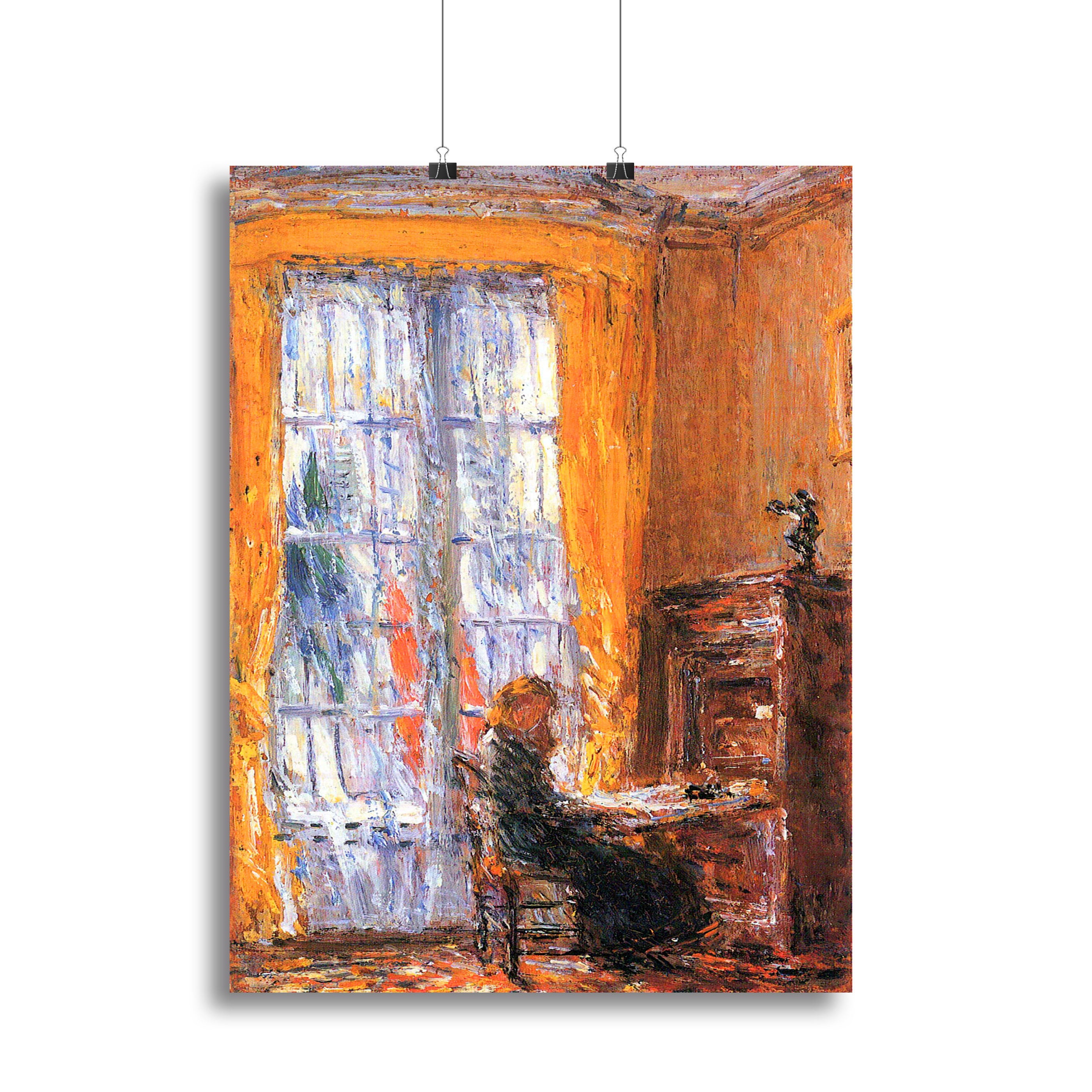 At the desk by Hassam Canvas Print or Poster - Canvas Art Rocks - 2