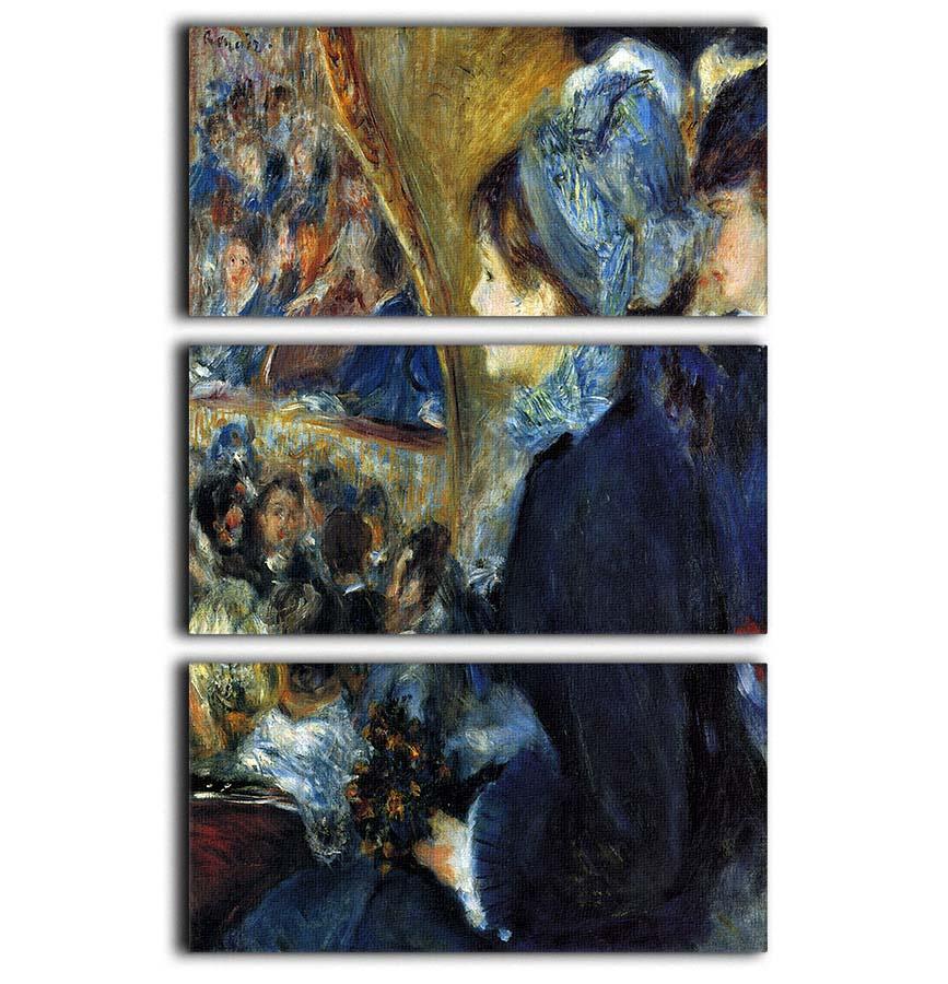 At the theatre by Renoir 3 Split Panel Canvas Print - Canvas Art Rocks - 1