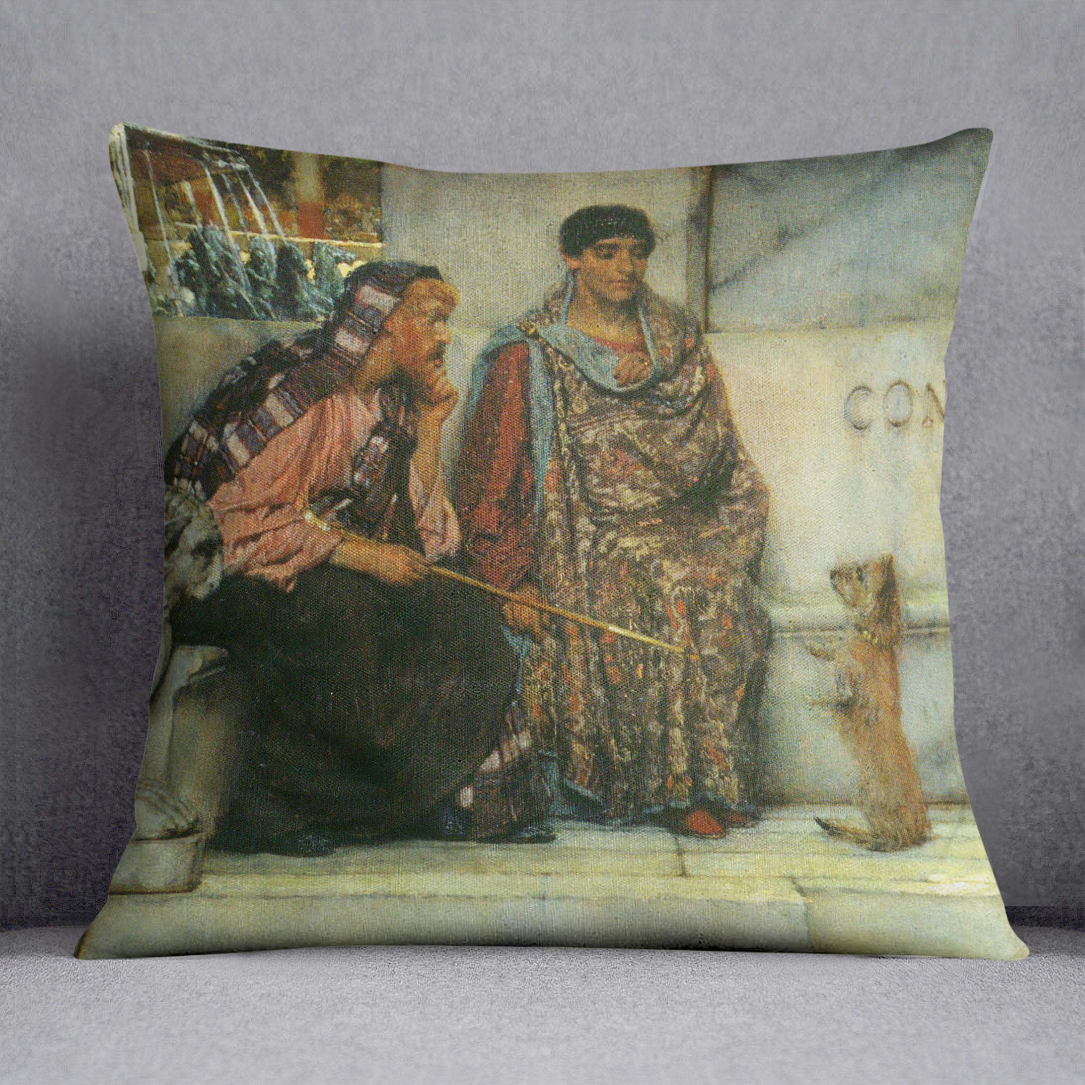 At the time of Constantine by Alma Tadema Cushion - Canvas Art Rocks - 1
