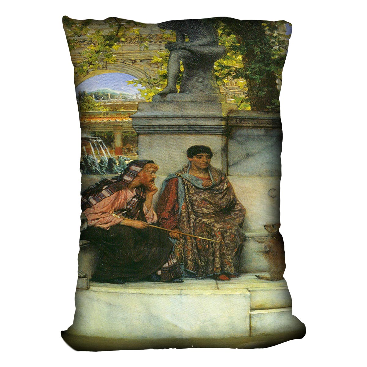 At the time of Constantine by Alma Tadema Cushion - Canvas Art Rocks - 4