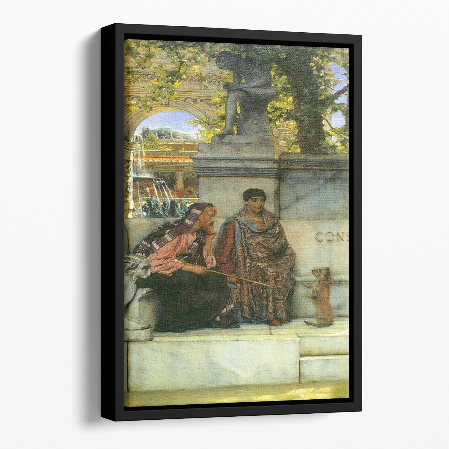 At the time of Constantine by Alma Tadema Floating Framed Canvas - Canvas Art Rocks - 1