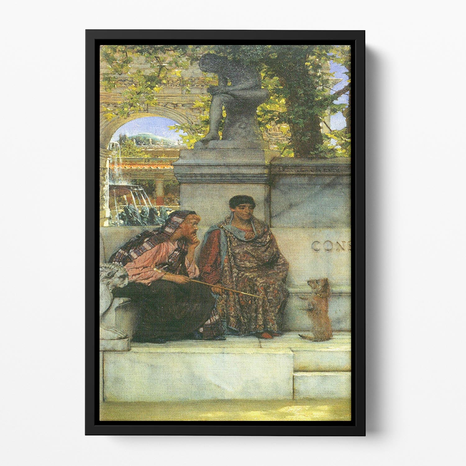 At the time of Constantine by Alma Tadema Floating Framed Canvas - Canvas Art Rocks - 2