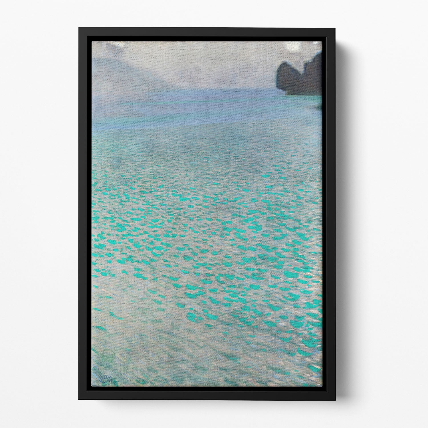 Attersee by Klimt Floating Framed Canvas