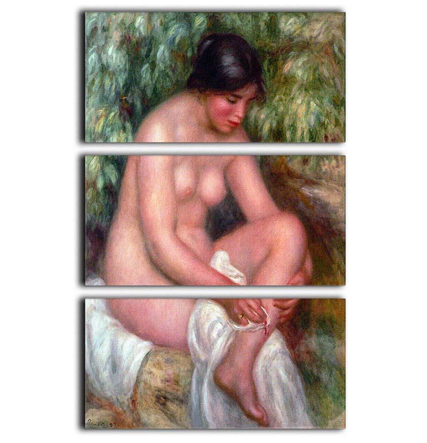 August Renoir Bathing by Renoir 3 Split Panel Canvas Print - Canvas Art Rocks - 1