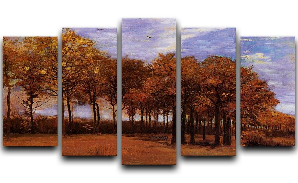 Autumn Landscape by Van Gogh 5 Split Panel Canvas  - Canvas Art Rocks - 1