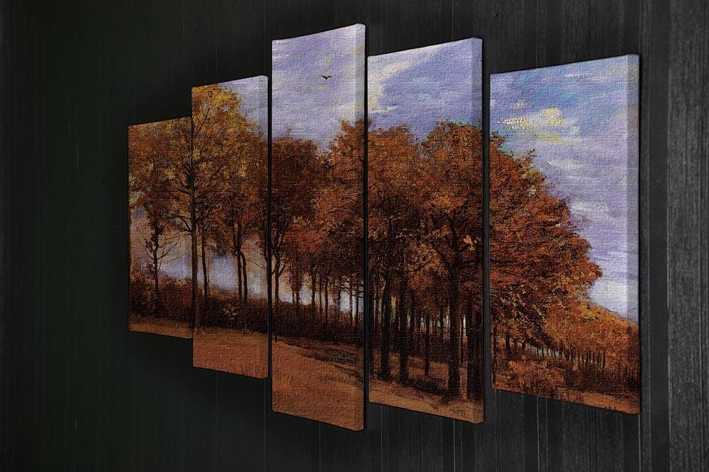 Autumn Landscape by Van Gogh 5 Split Panel Canvas - Canvas Art Rocks - 2