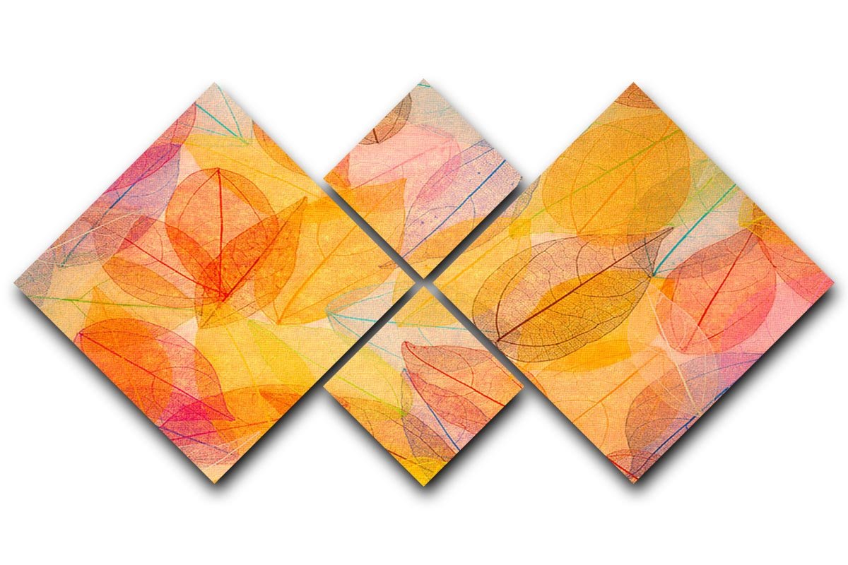 Autumn background 4 Square Multi Panel Canvas  - Canvas Art Rocks - 1