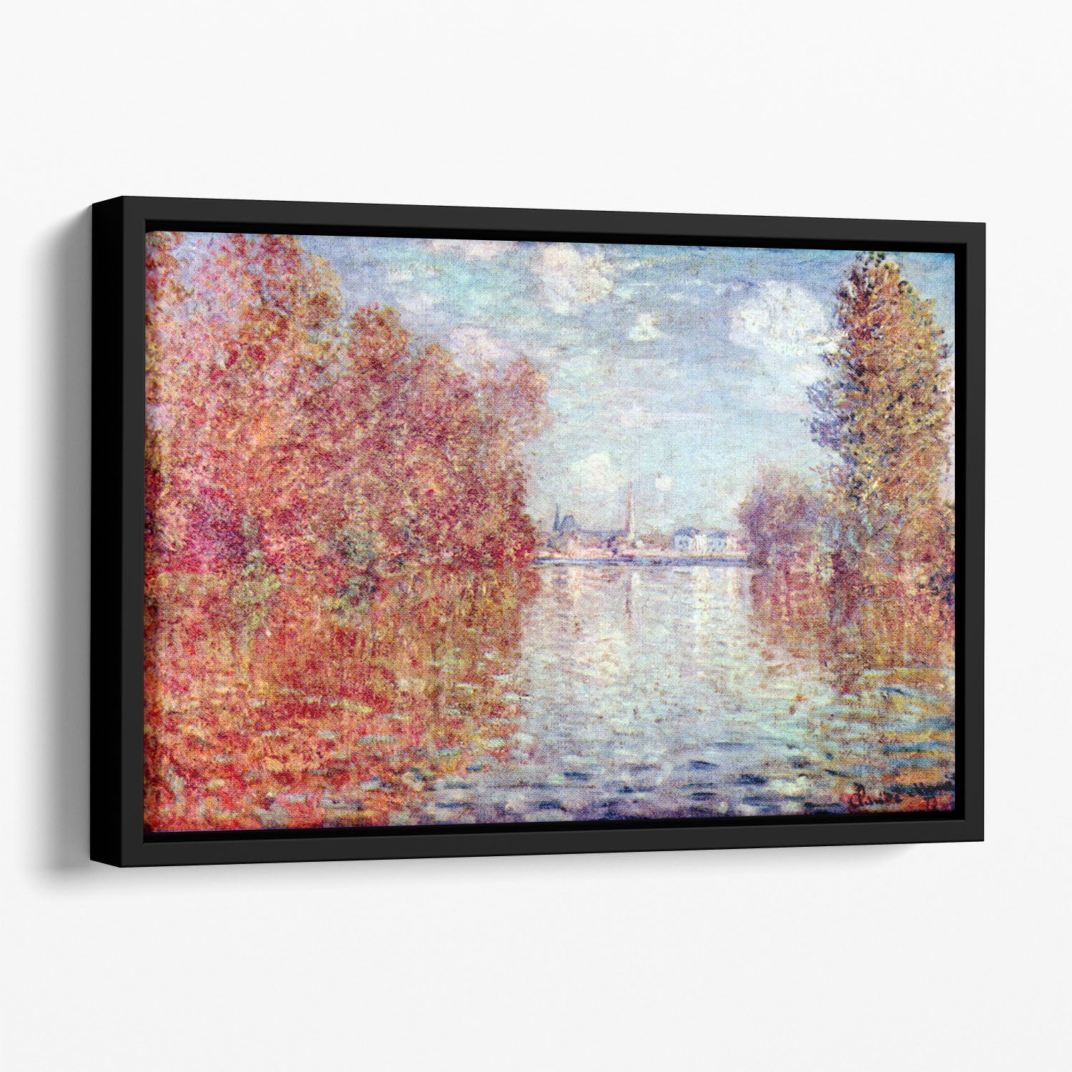 Autumn in Argenteuil by Monet Floating Framed Canvas
