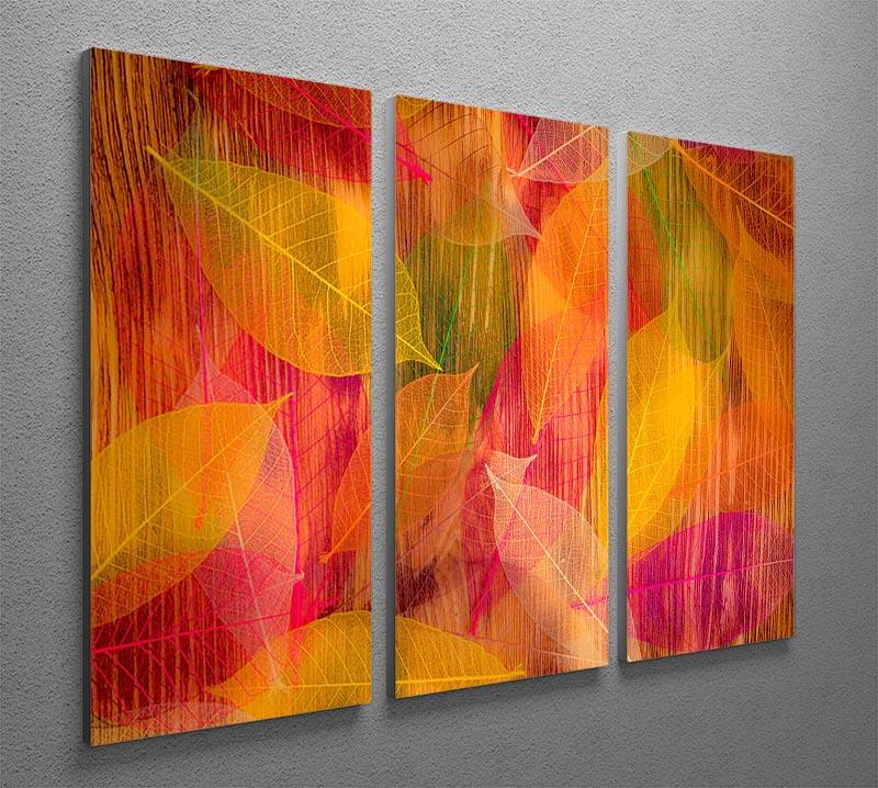 Autumn leaves texture 3 Split Panel Canvas Print - Canvas Art Rocks - 2