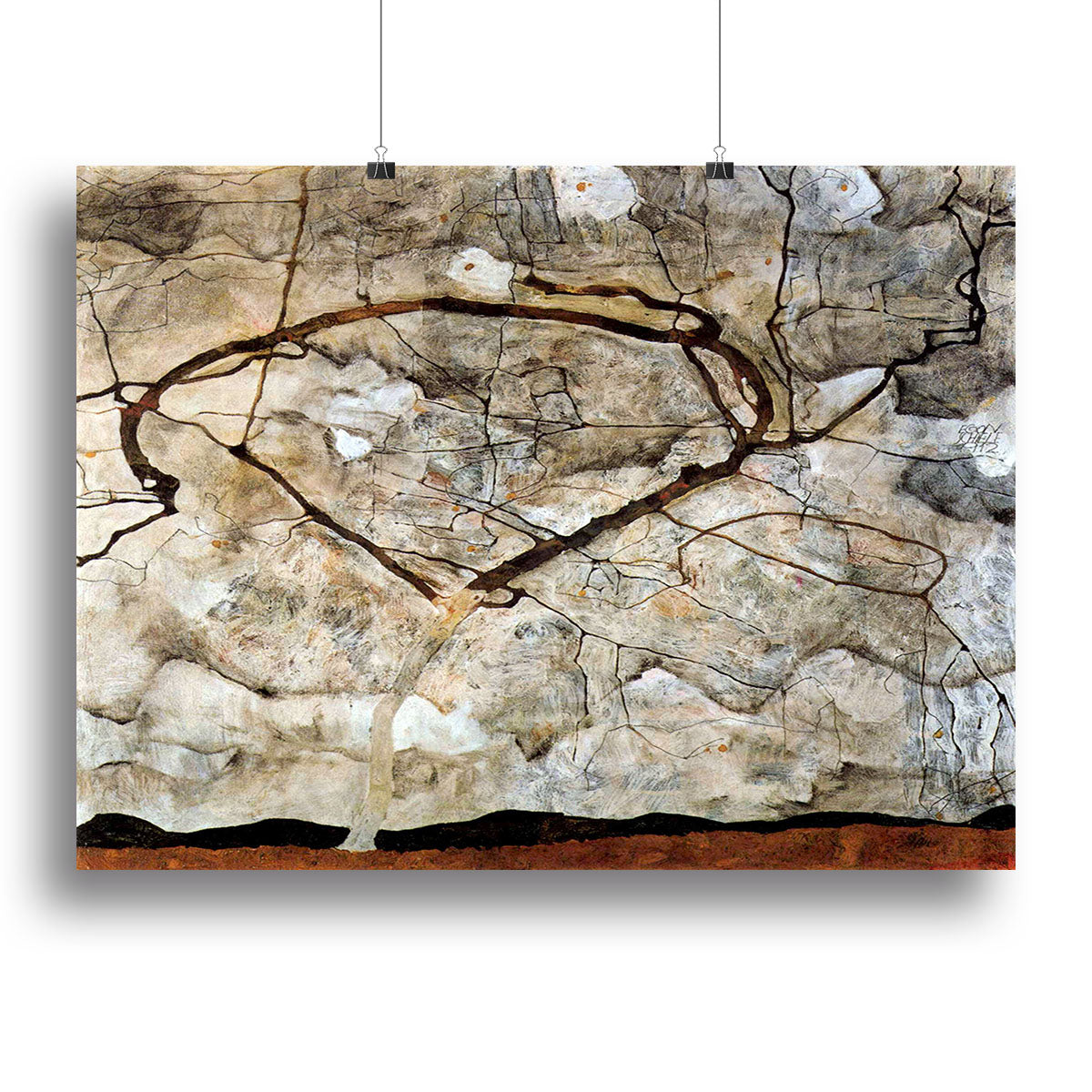 Autumn tree in the wind Egon Schiele Canvas Print or Poster - Canvas Art Rocks - 2