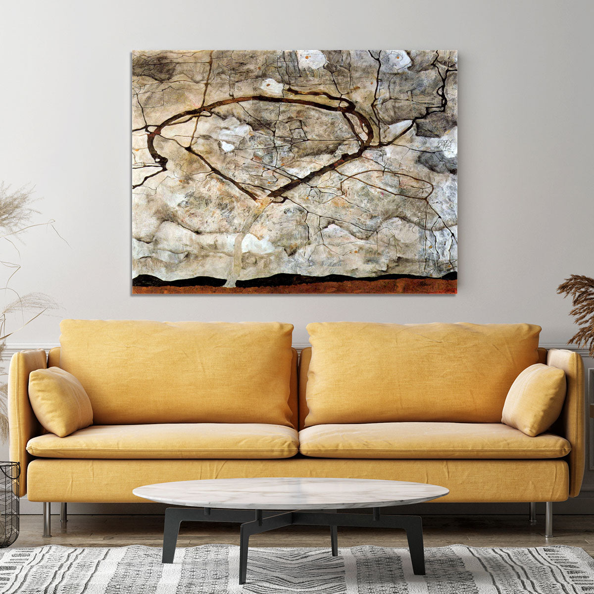 Autumn tree in the wind Egon Schiele Canvas Print or Poster - Canvas Art Rocks - 4