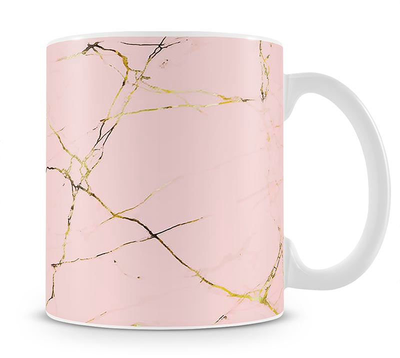 Baby Pink and Gold Marble Mug - Canvas Art Rocks - 1