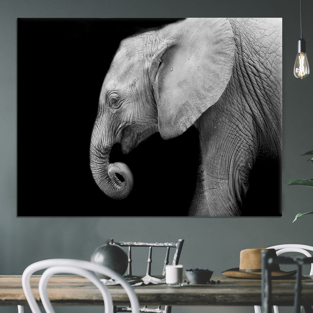 Baby elephant Canvas Print or Poster - Canvas Art Rocks - 3