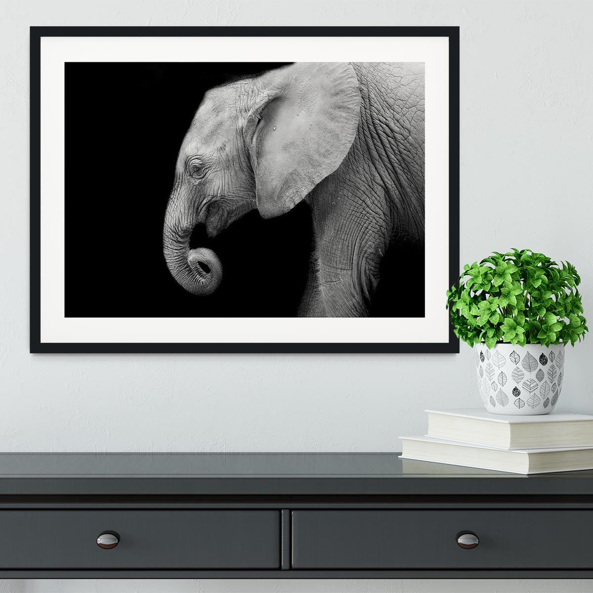 Baby elephant Framed Print - Canvas Art Rocks - 1