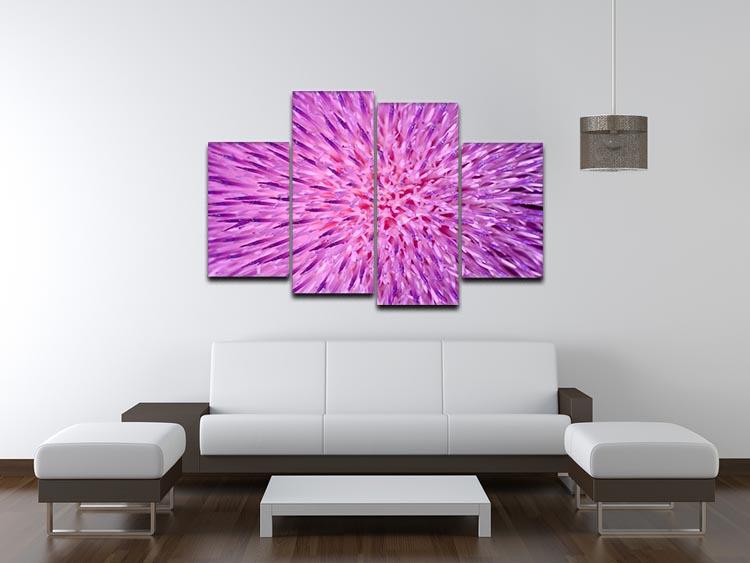 Background of thistle flower 4 Split Panel Canvas  - Canvas Art Rocks - 3