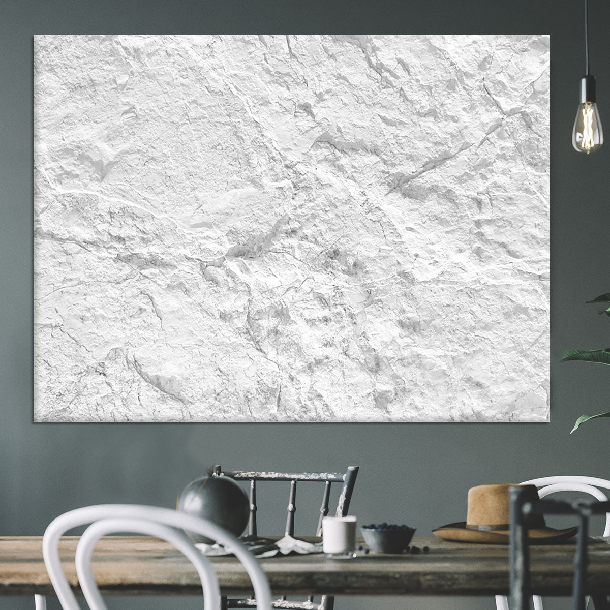 Background of white stone Canvas Print or Poster - Canvas Art Rocks - 3