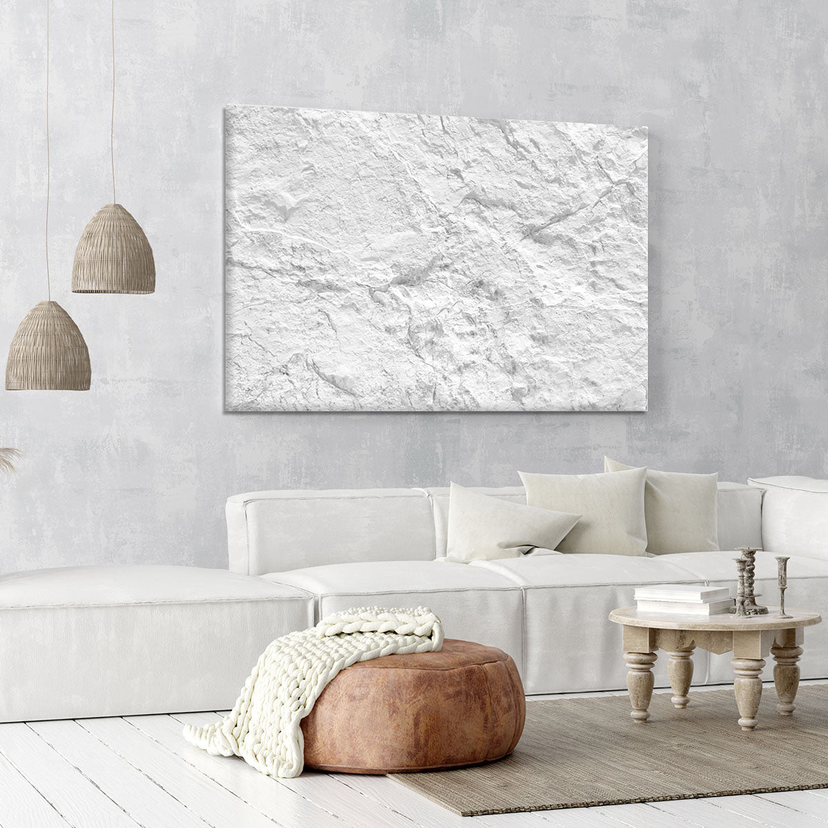 Background of white stone Canvas Print or Poster - Canvas Art Rocks - 6