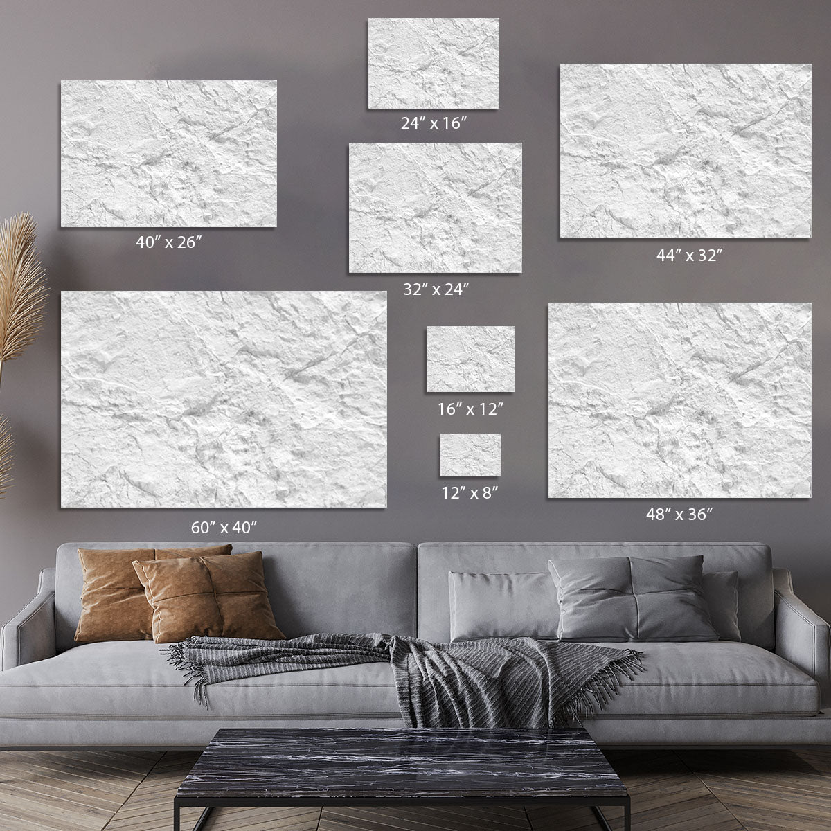 Background of white stone Canvas Print or Poster - Canvas Art Rocks - 7