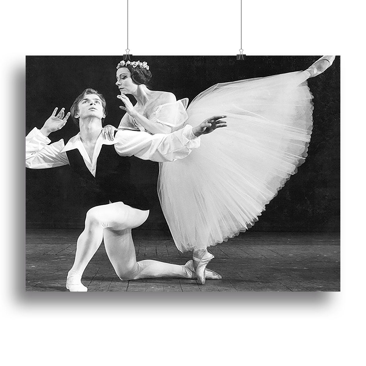 Ballet dancers Rudolf Nureyev and Yvette Chauvire Canvas Print or Poster - Canvas Art Rocks - 2
