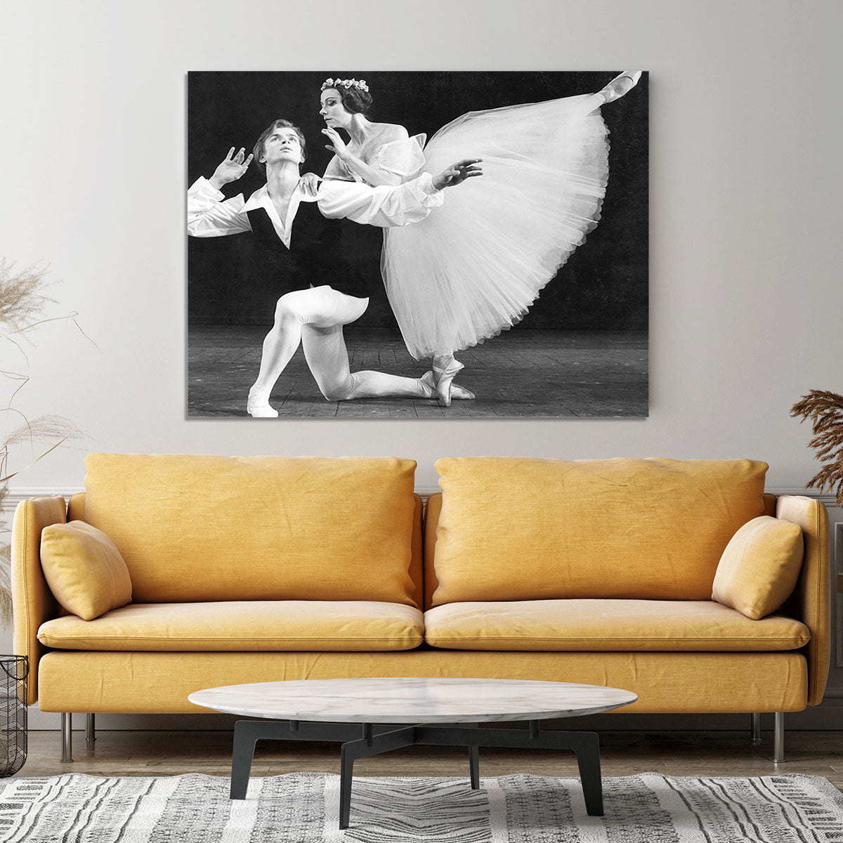 Ballet dancers Rudolf Nureyev and Yvette Chauvire Canvas Print or Poster - Canvas Art Rocks - 4