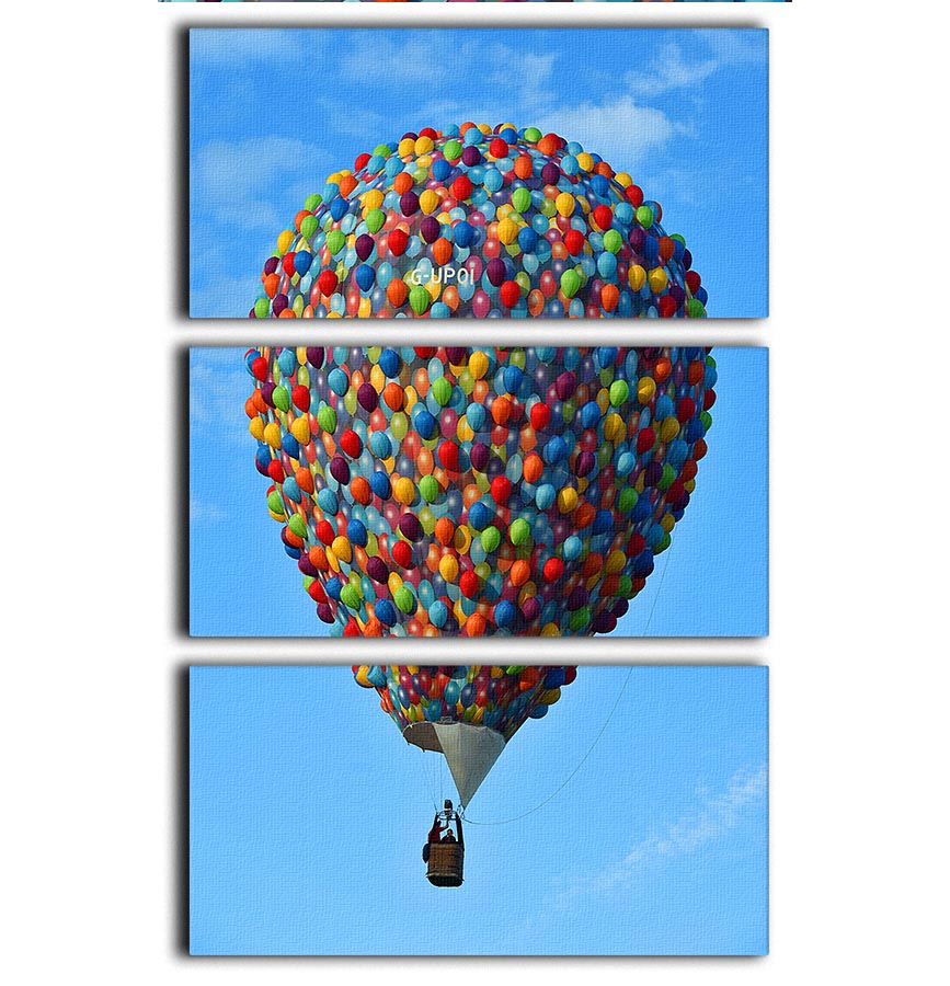 Balloon made of balloons 3 Split Panel Canvas Print - Canvas Art Rocks - 1