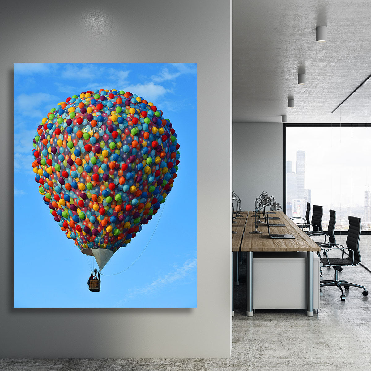 Balloon made of balloons Canvas Print or Poster - Canvas Art Rocks - 3