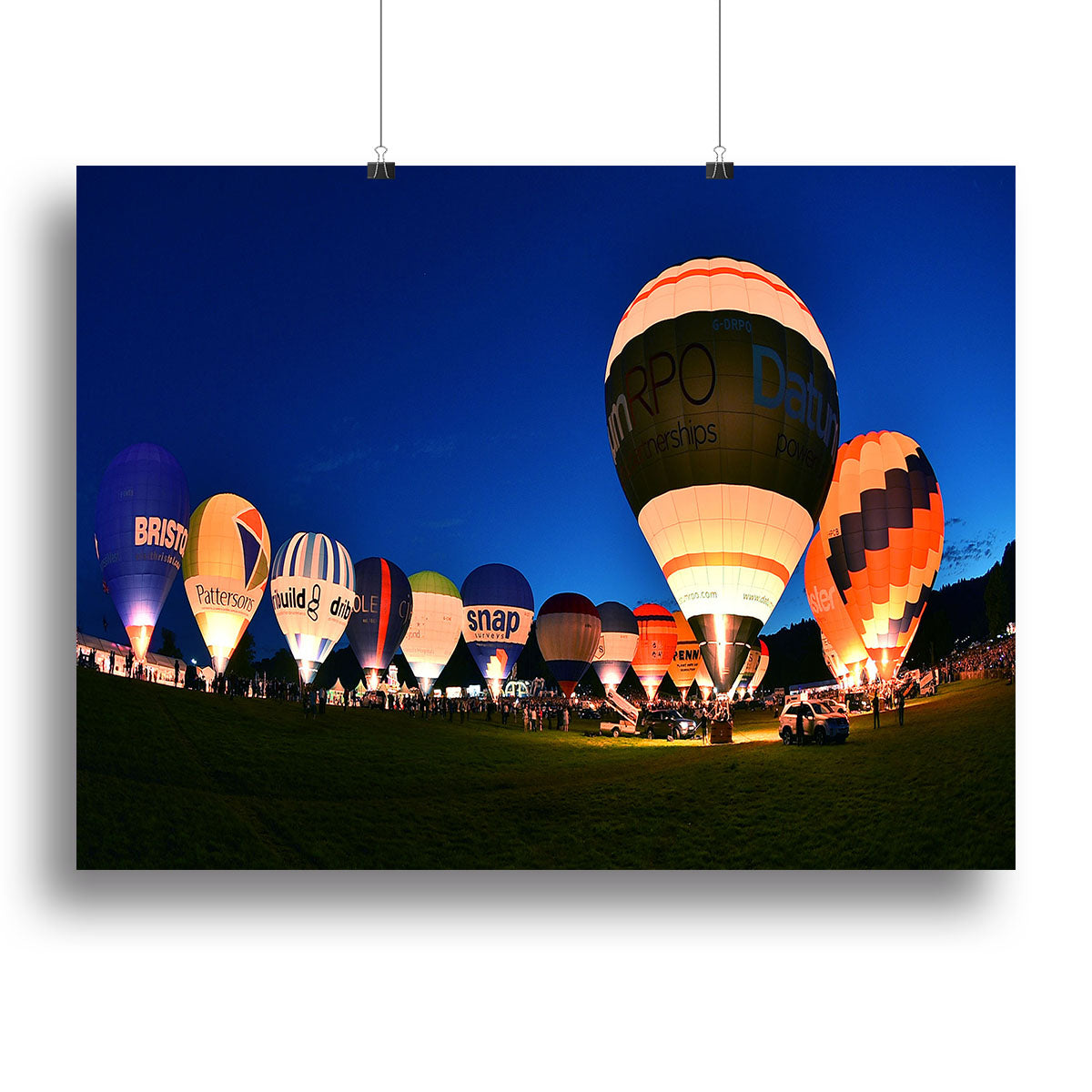 Balloons at night Canvas Print or Poster - Canvas Art Rocks - 2
