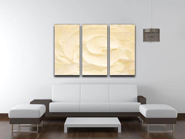 Banana Ice Cream 3 Split Panel Canvas Print - Canvas Art Rocks - 3