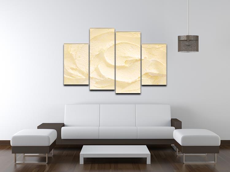 Banana Ice Cream 4 Split Panel Canvas  - Canvas Art Rocks - 3