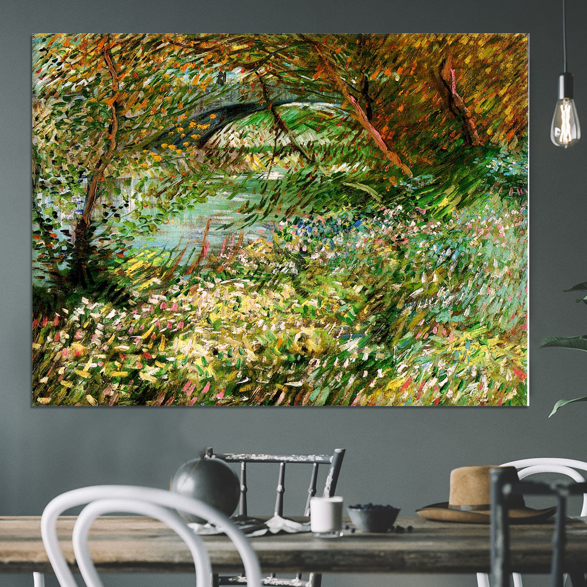Banks of the Seine with Pont de Clichy in the Spring by Van Gogh Canvas Print or Poster - Canvas Art Rocks - 3