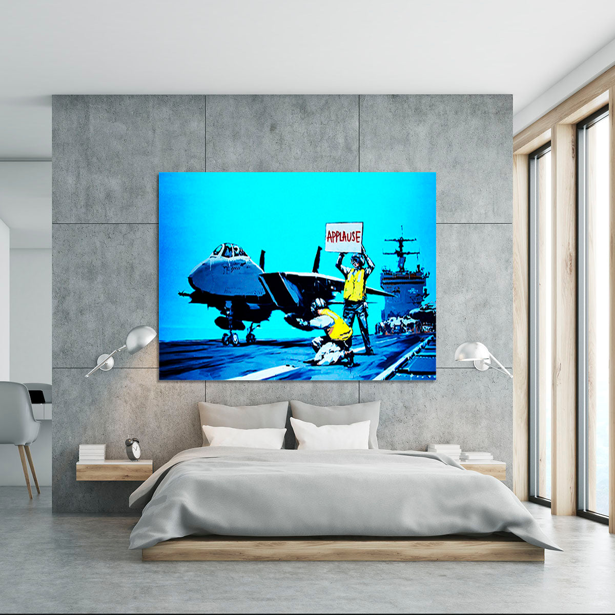 Banksy Aircraft Carrier Applause Canvas Print or Poster - Canvas Art Rocks - 5