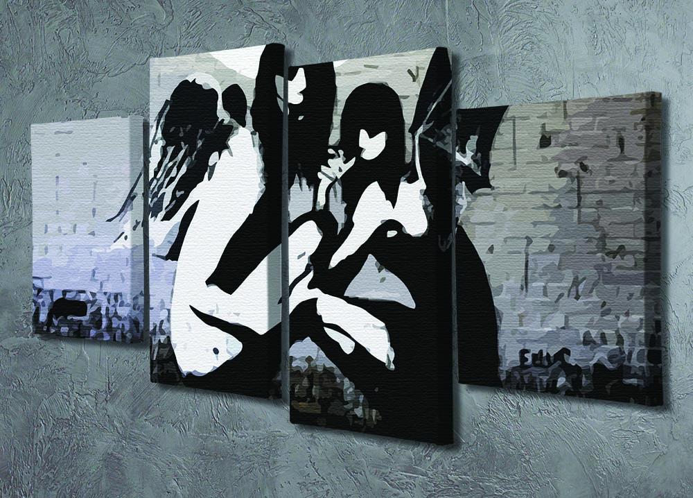 Banksy Angels In Moonlight 4 Split Panel Canvas - Canvas Art Rocks - 2