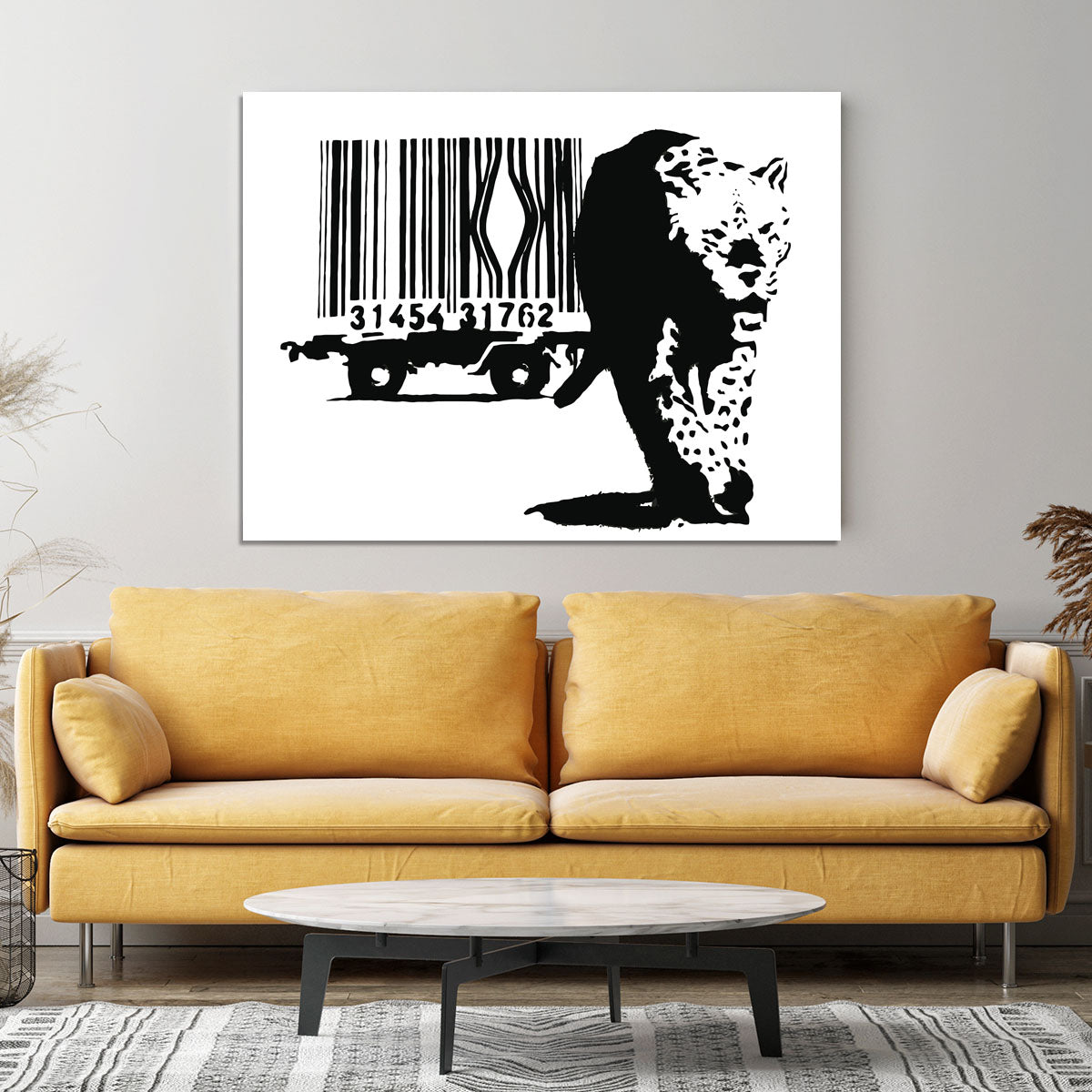 Banksy Barcode Leopard Canvas Print or Poster - Canvas Art Rocks - 4