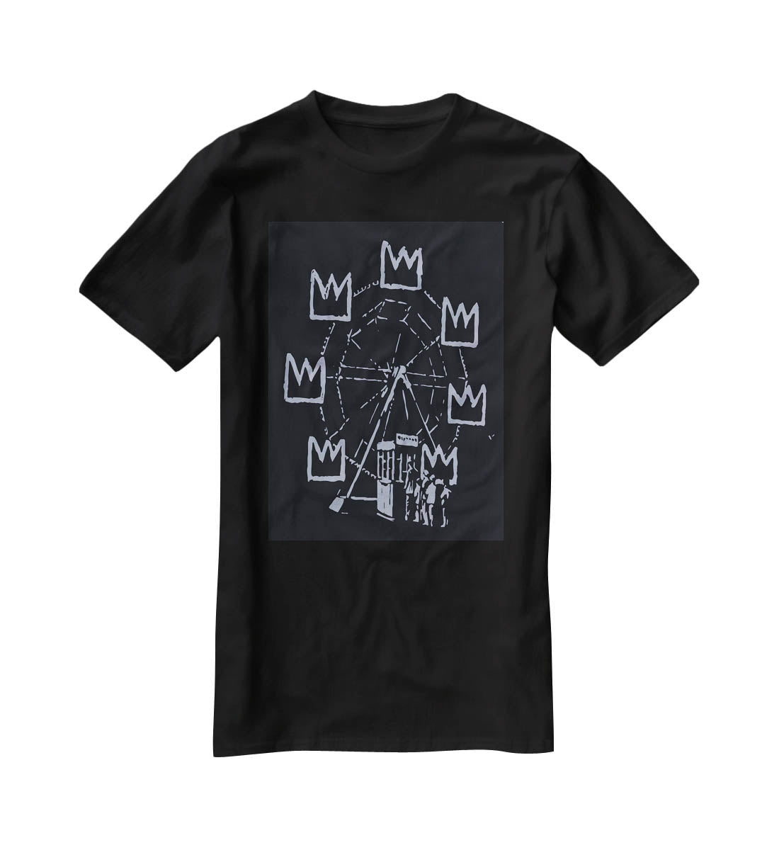Banksy Basquiat Ferris Wheel T-Shirt - Canvas Art Rocks - 1