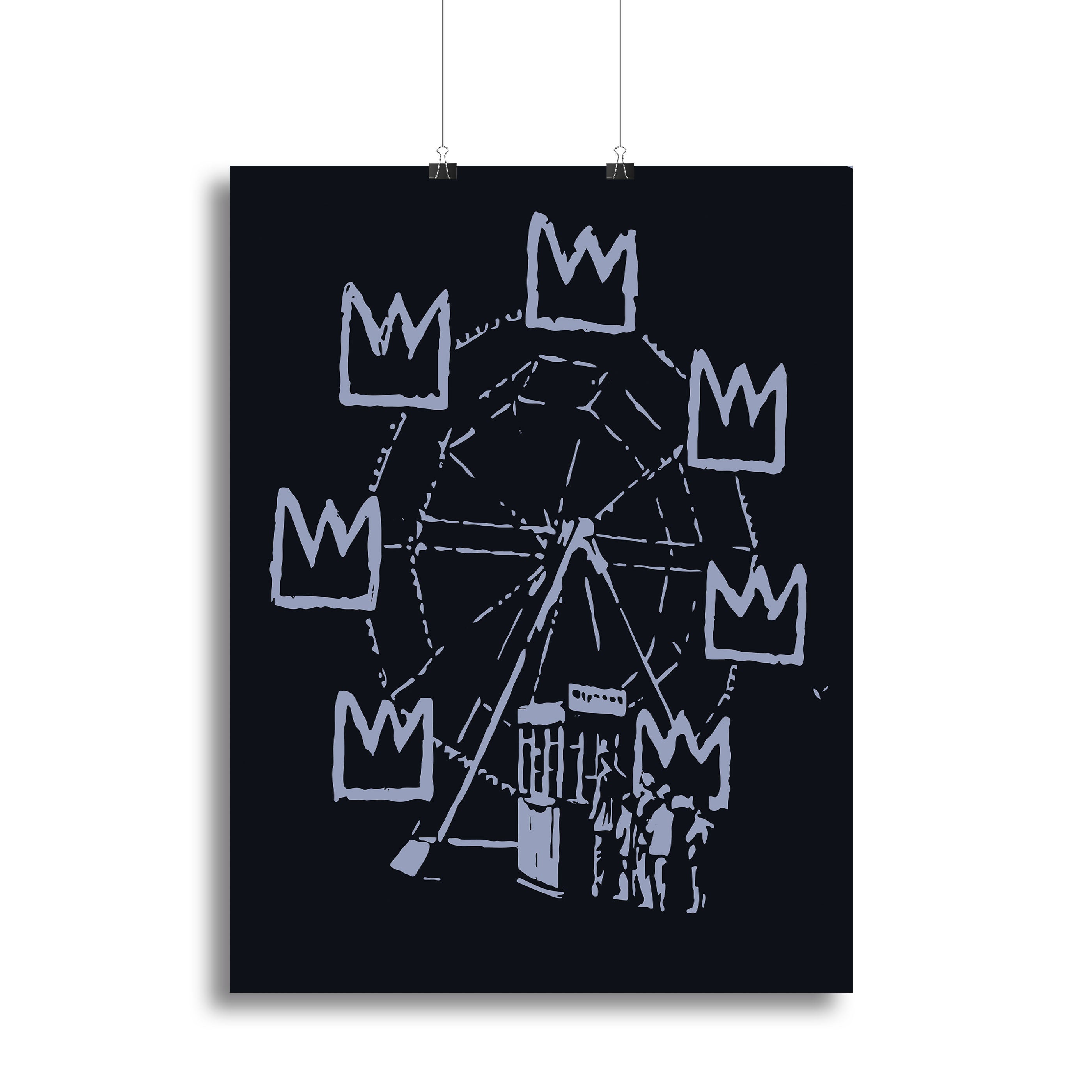 Banksy Basquiat Ferris Wheel Canvas Print or Poster - Canvas Art Rocks - 2