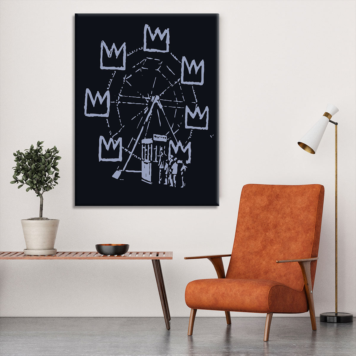 Banksy Basquiat Ferris Wheel Canvas Print or Poster - Canvas Art Rocks - 6