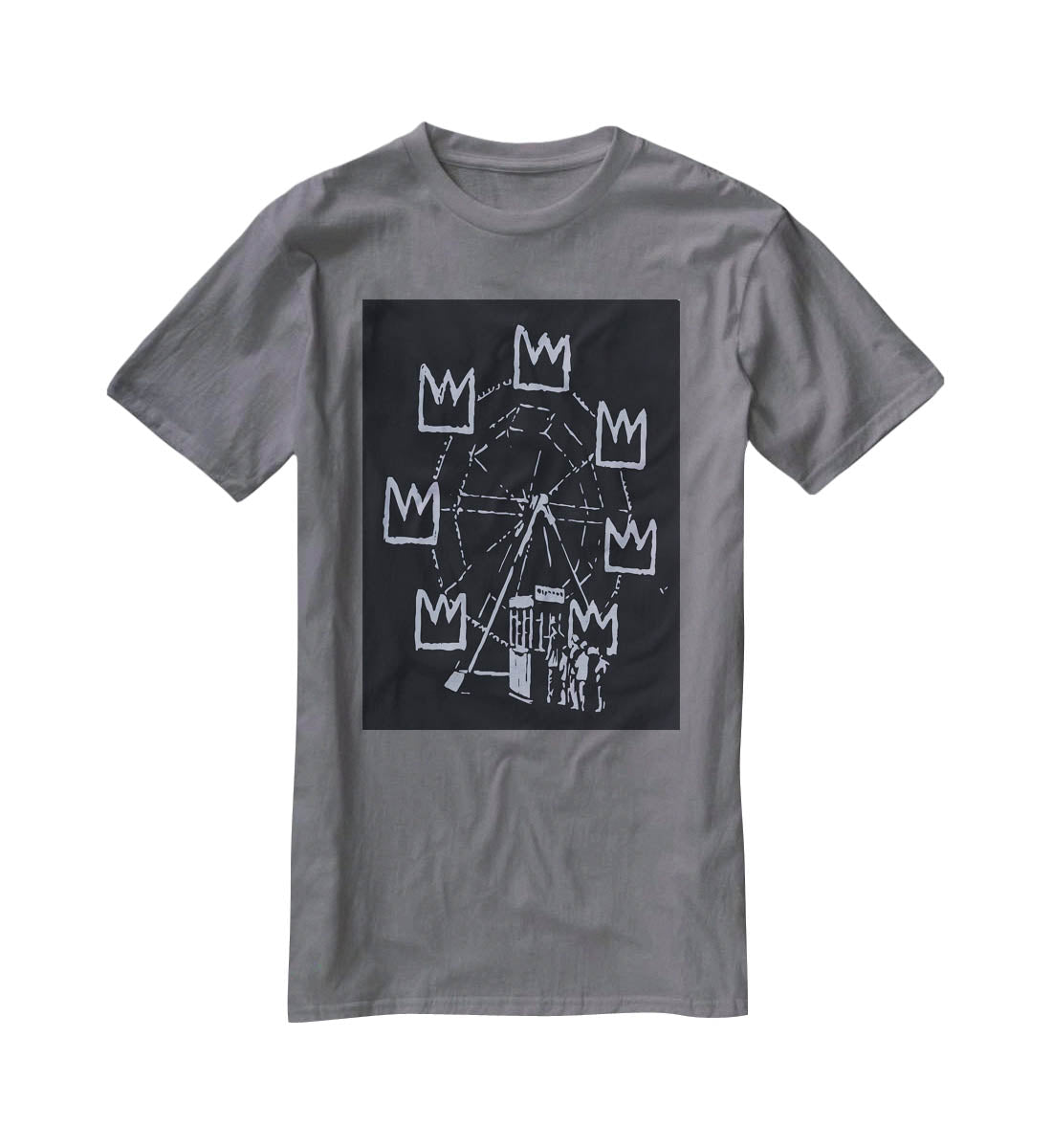 Banksy Basquiat Ferris Wheel T-Shirt - Canvas Art Rocks - 3