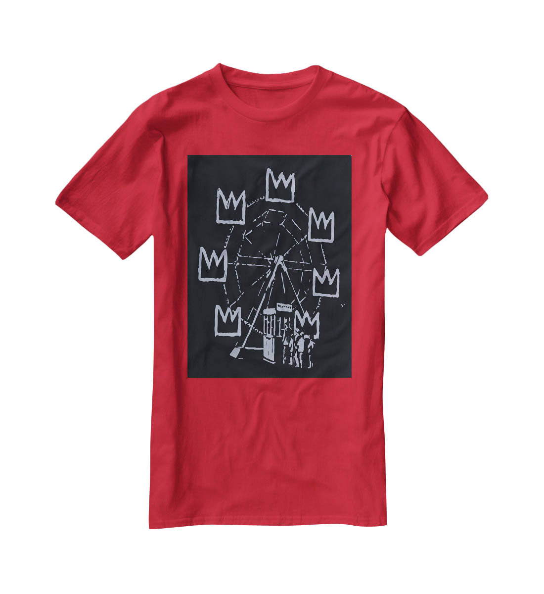 Banksy Basquiat Ferris Wheel T-Shirt - Canvas Art Rocks - 4