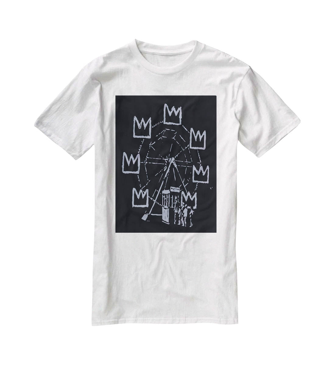 Banksy Basquiat Ferris Wheel T-Shirt - Canvas Art Rocks - 5