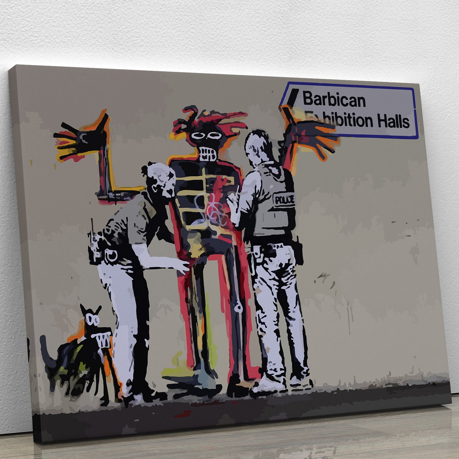 Banksy Basquiat Metropolitan Police Canvas Print or Poster - Canvas Art Rocks - 1