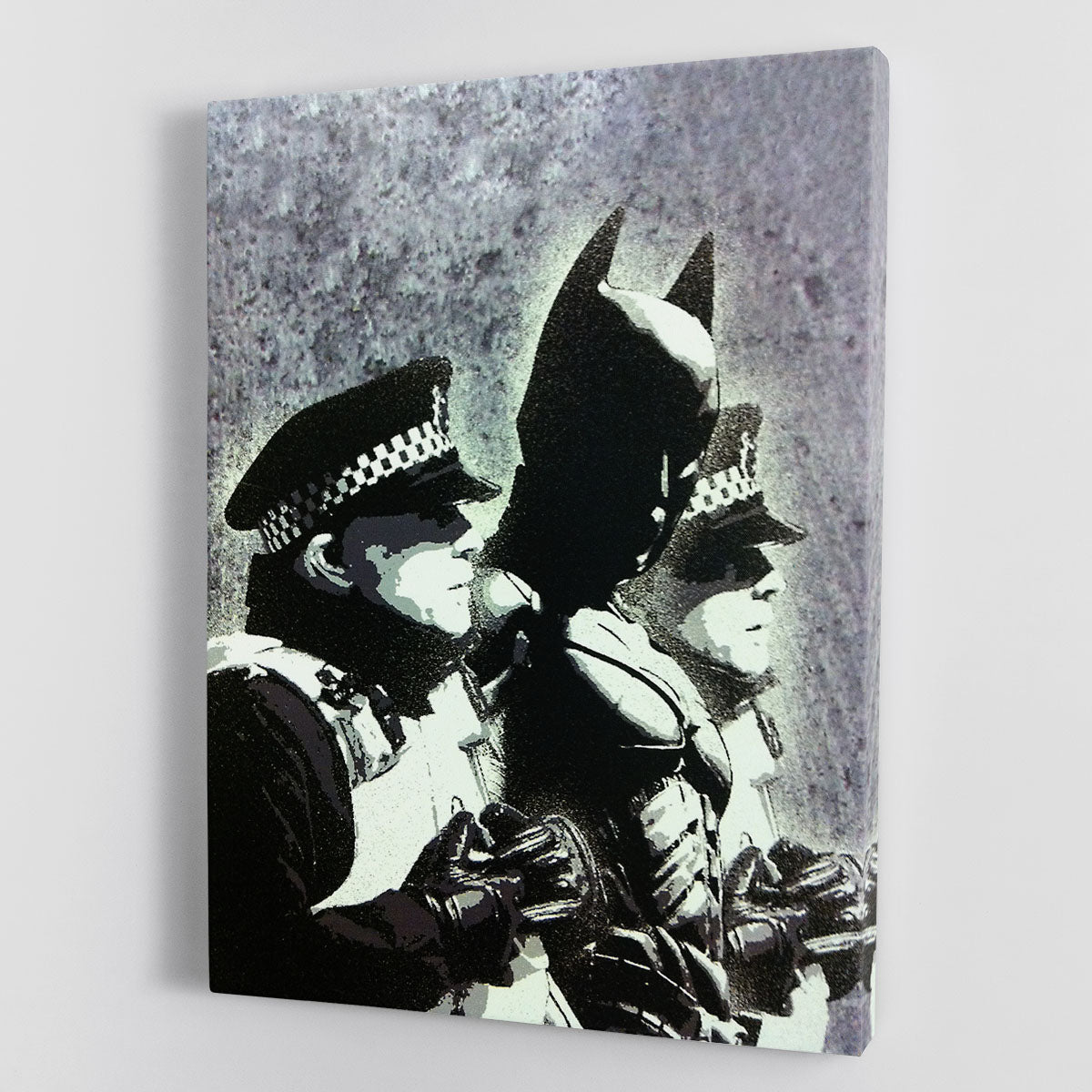 Banksy Batman and the Police Canvas Print or Poster - Canvas Art Rocks - 1