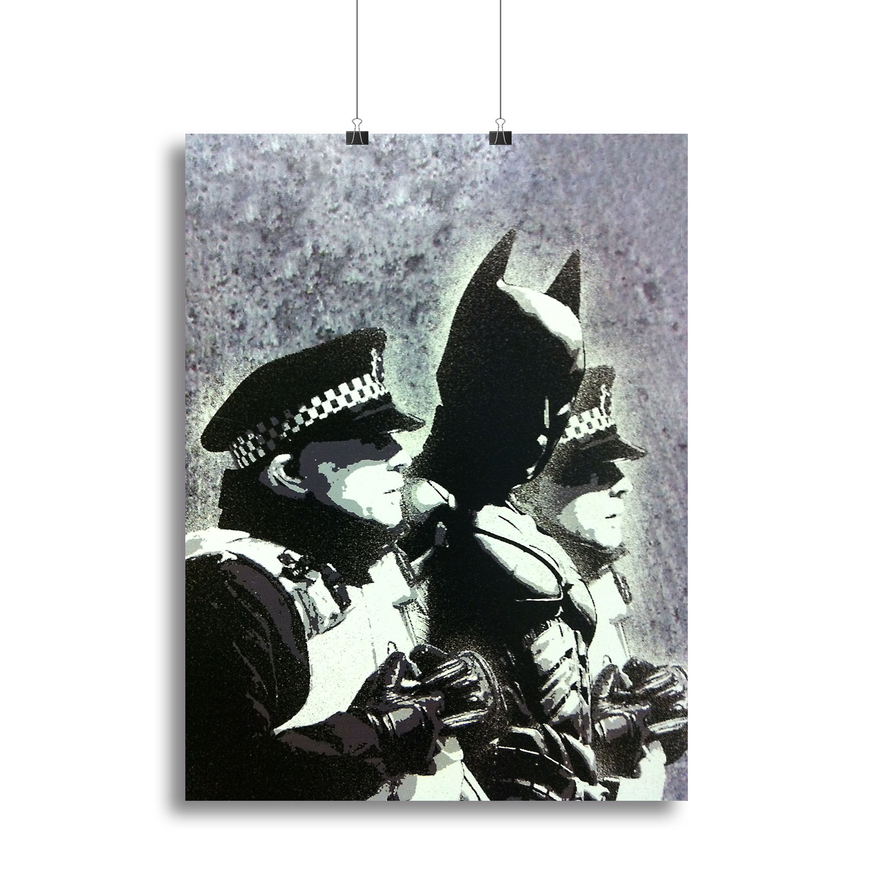 Banksy Batman and the Police Canvas Print or Poster - Canvas Art Rocks - 2