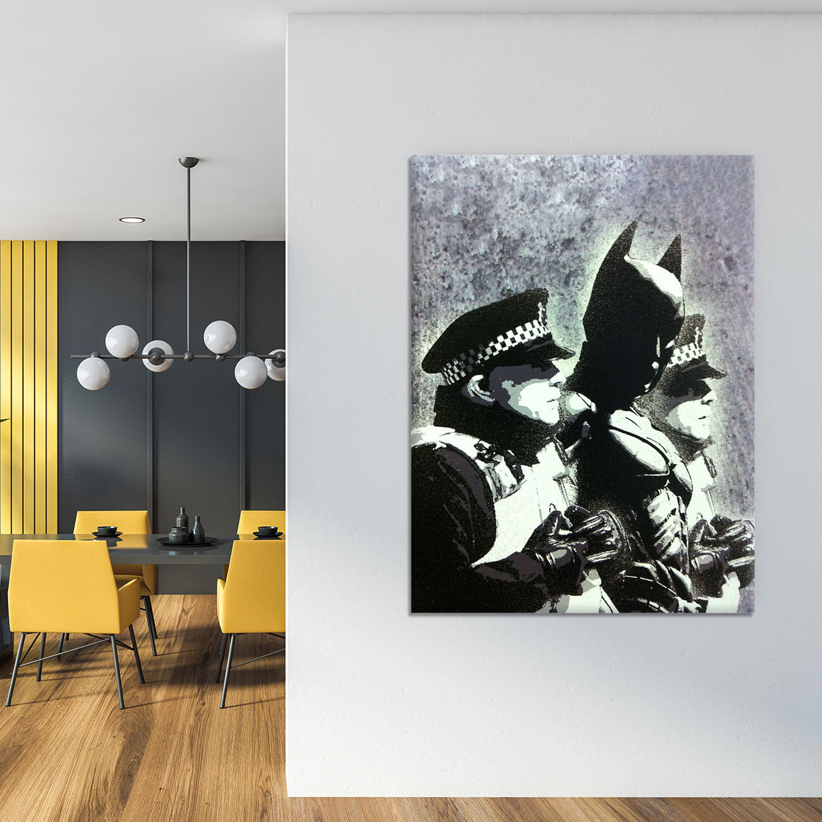 Banksy Batman and the Police Canvas Print or Poster - Canvas Art Rocks - 4