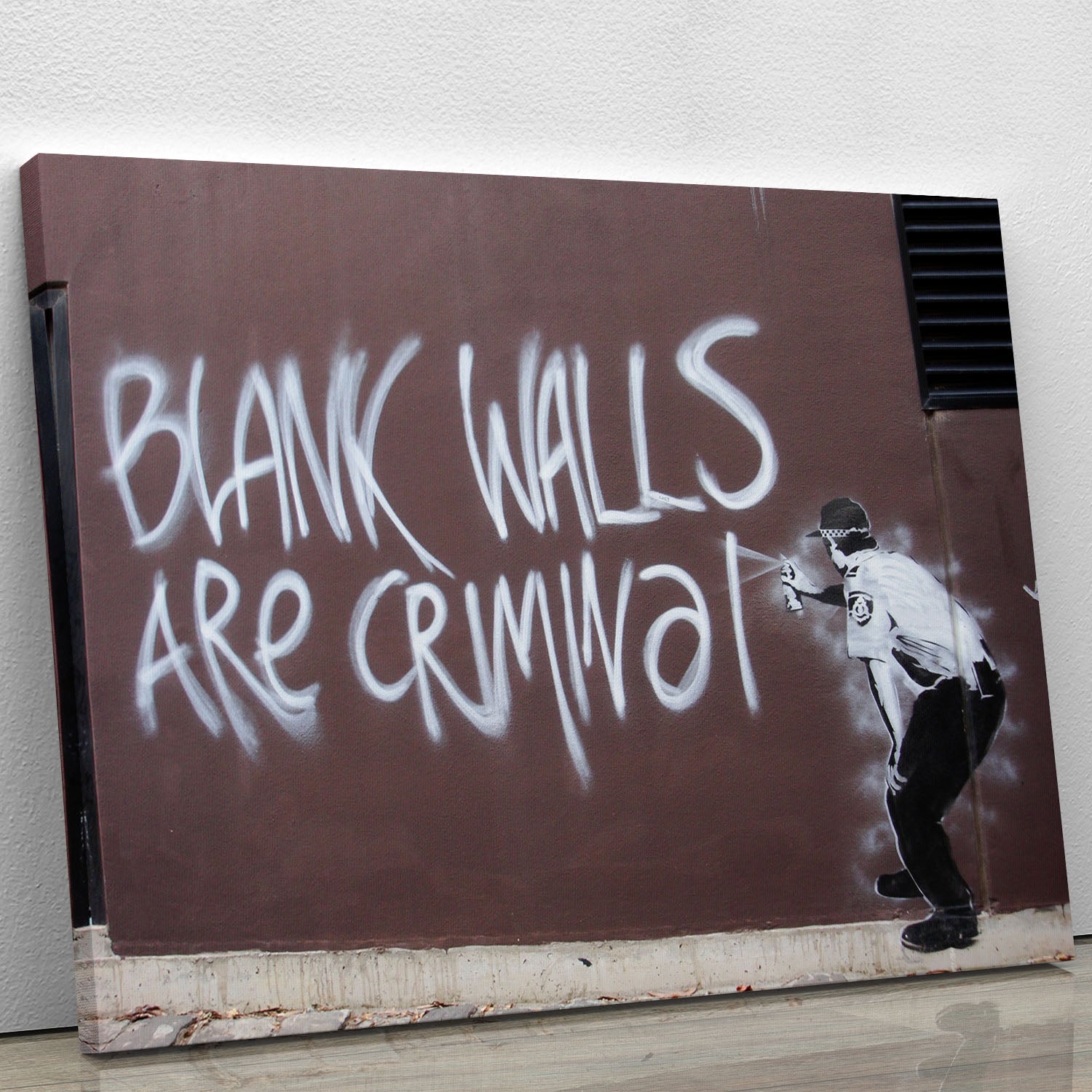 Banksy Blank Walls Are Criminal Canvas Print or Poster - Canvas Art Rocks - 1