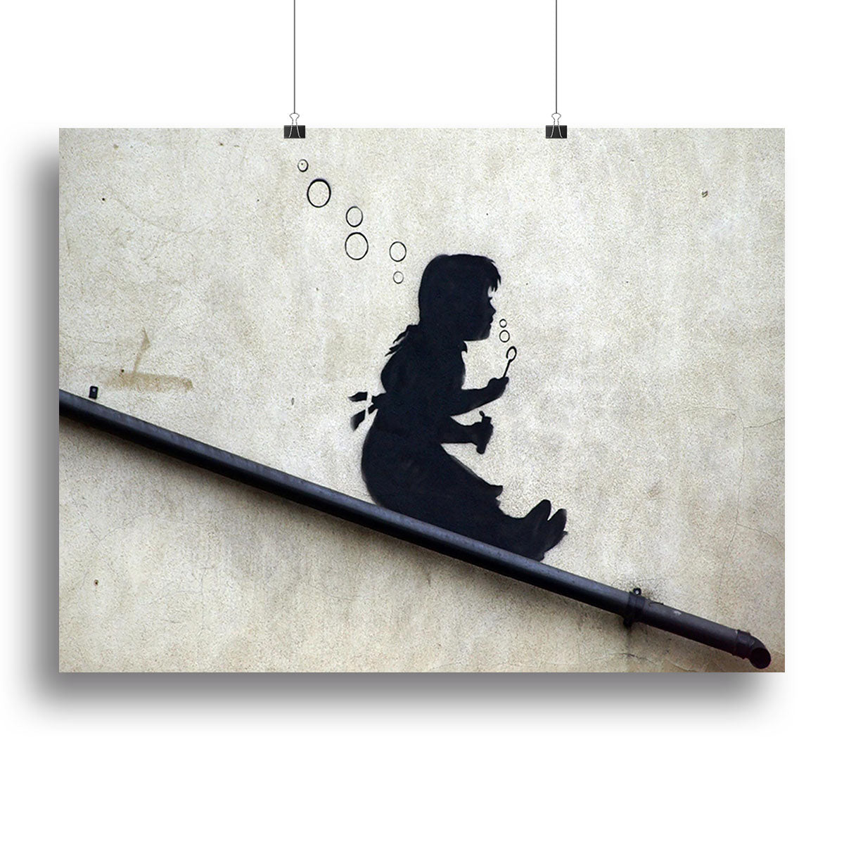 Banksy Bubble Slide Girl Canvas Print or Poster - Canvas Art Rocks - 2