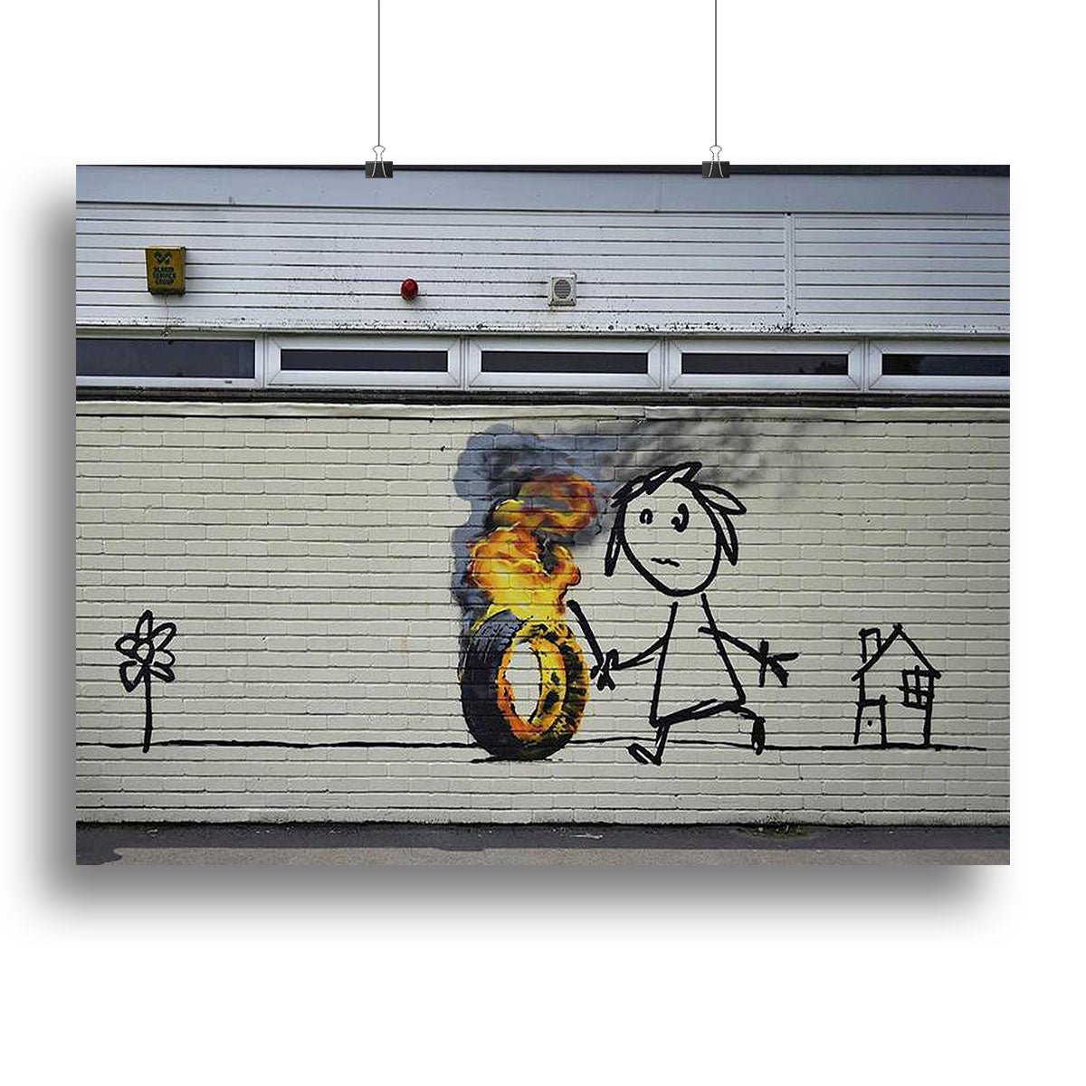 Banksy Burning Tyre Canvas Print or Poster - Canvas Art Rocks - 2