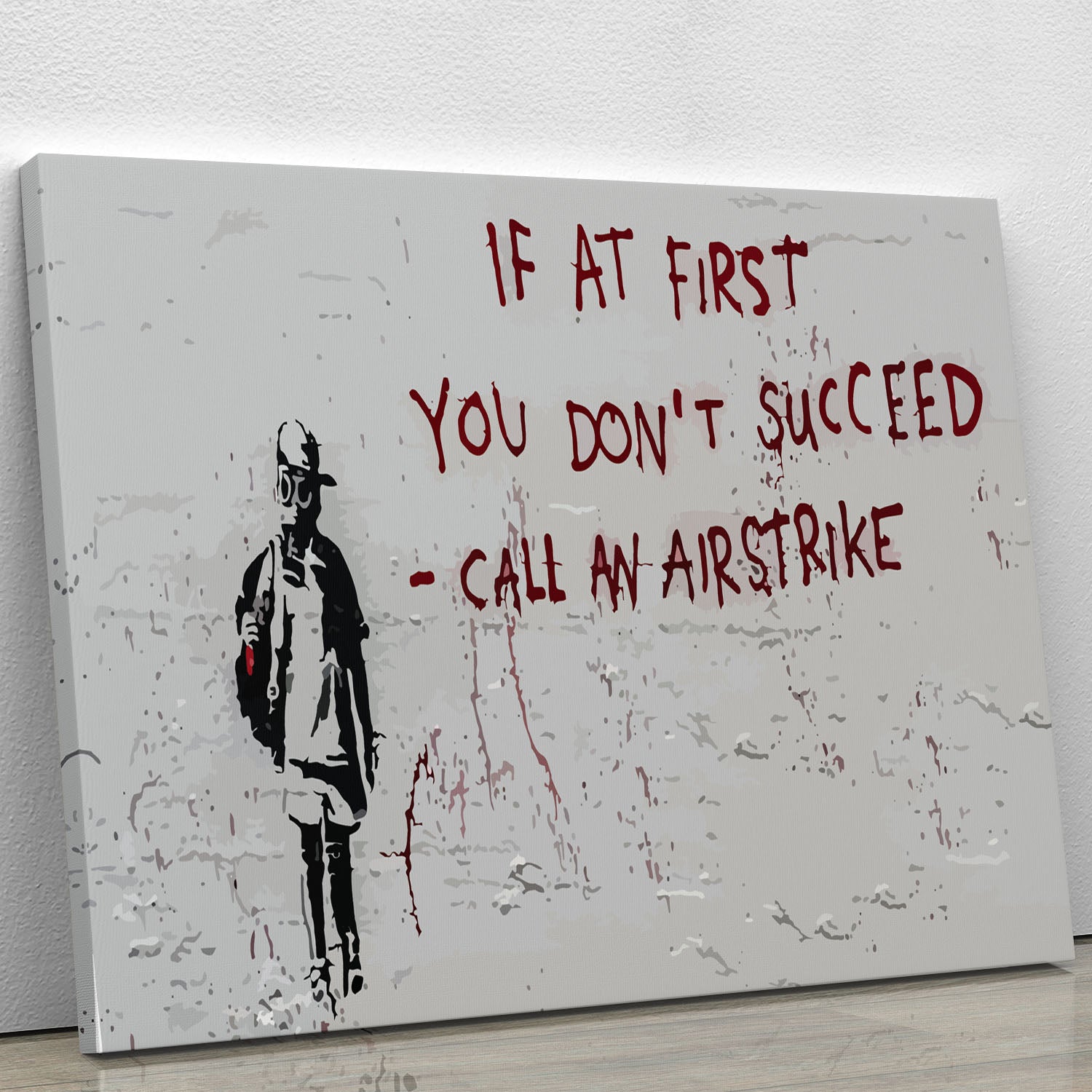 Banksy Call An Airstrike Canvas Print or Poster - Canvas Art Rocks - 1