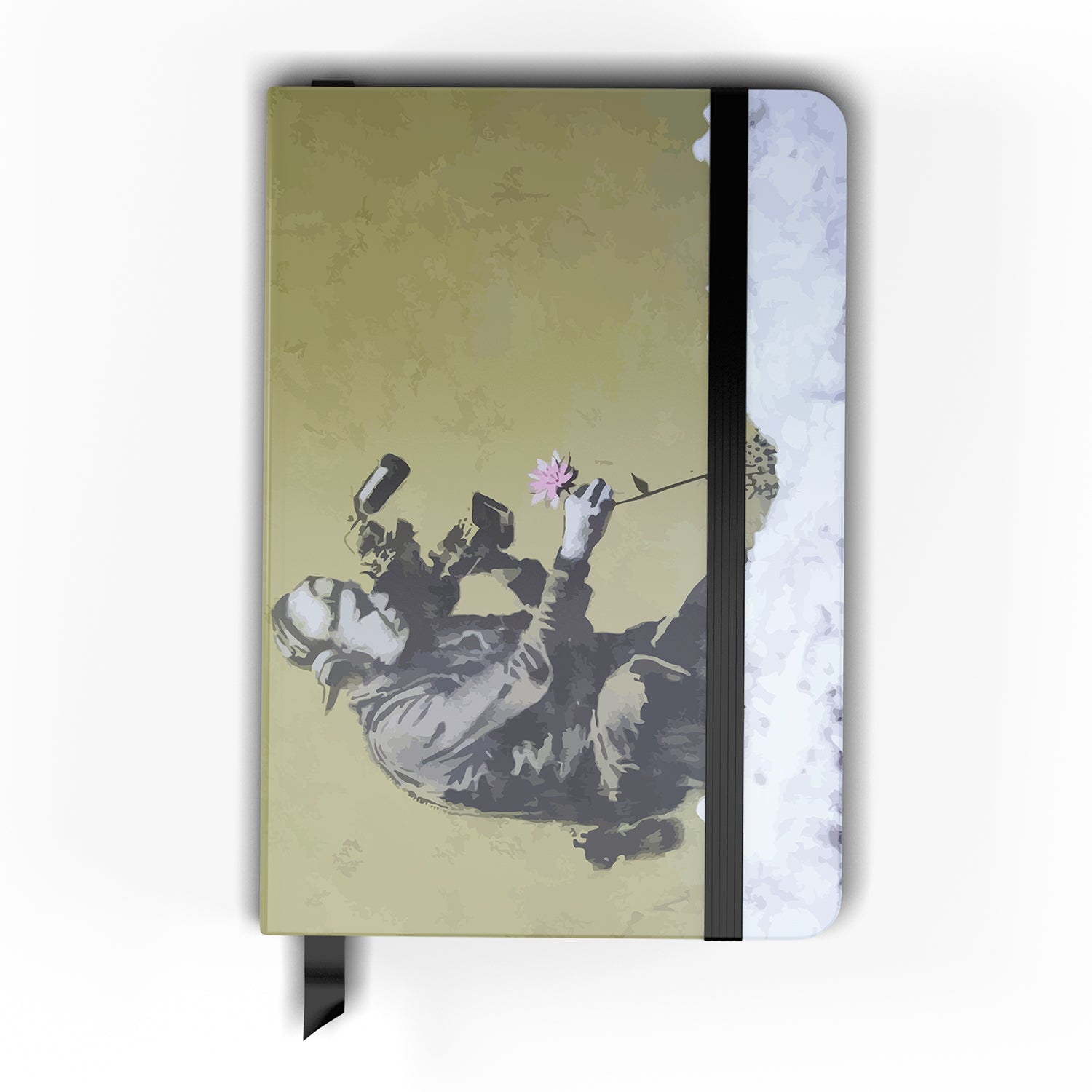 Banksy Cameraman and Flower Notebook