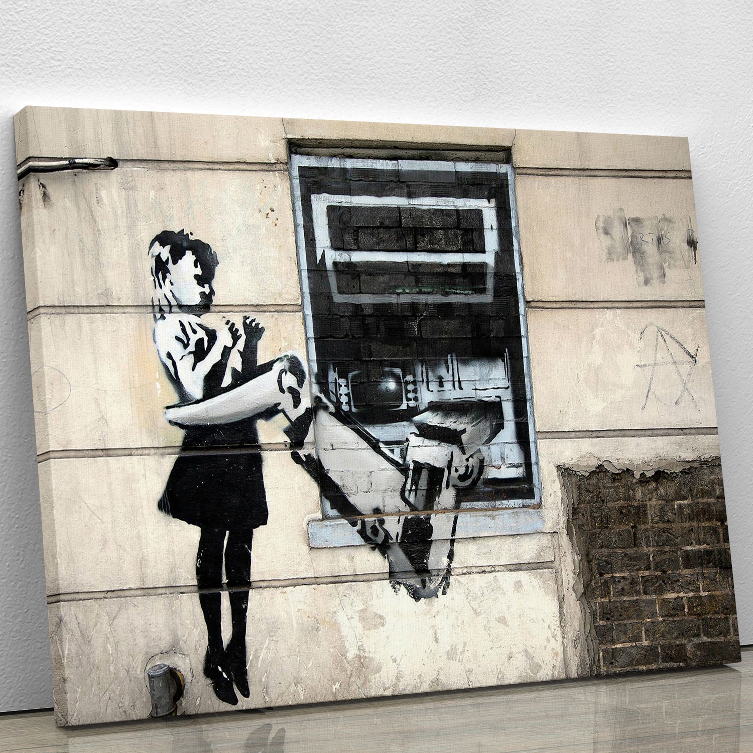 Banksy Cash Machine Girl Canvas Print or Poster - Canvas Art Rocks - 1