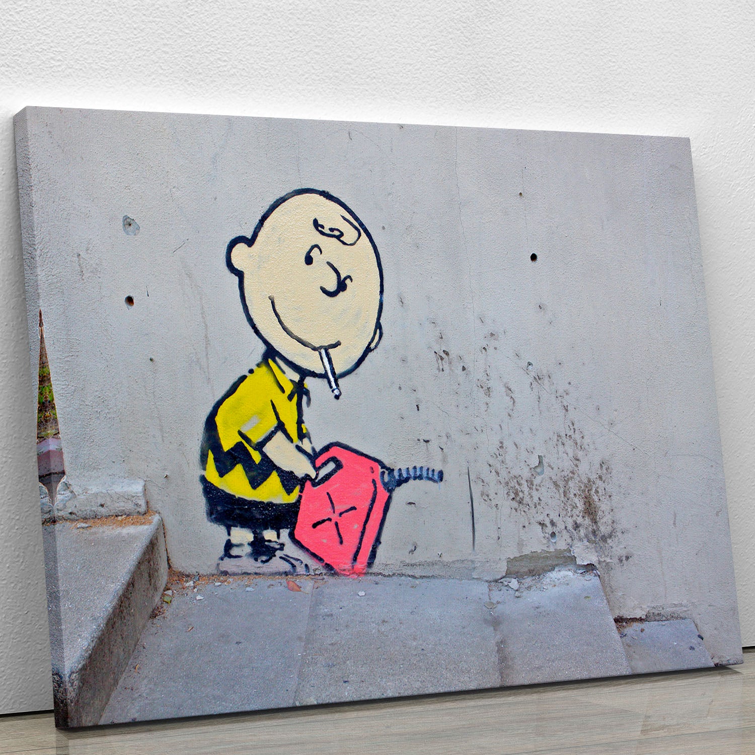Banksy Charlie Brown - Naughty Boy Canvas Print or Poster - Canvas Art Rocks - 1